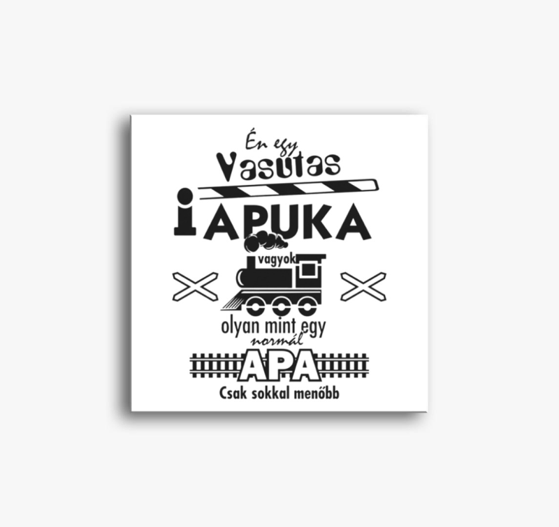 Vasutas apuka vászonkép