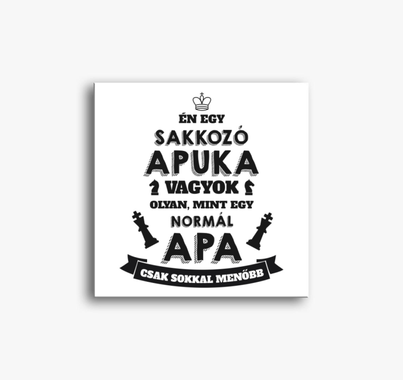 Sakkozó apuka vászonkép