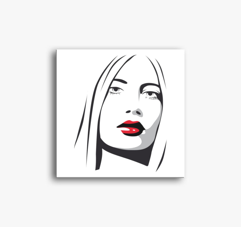 Női arc vászonkép