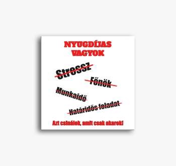 Nyugdíjas vászonkép