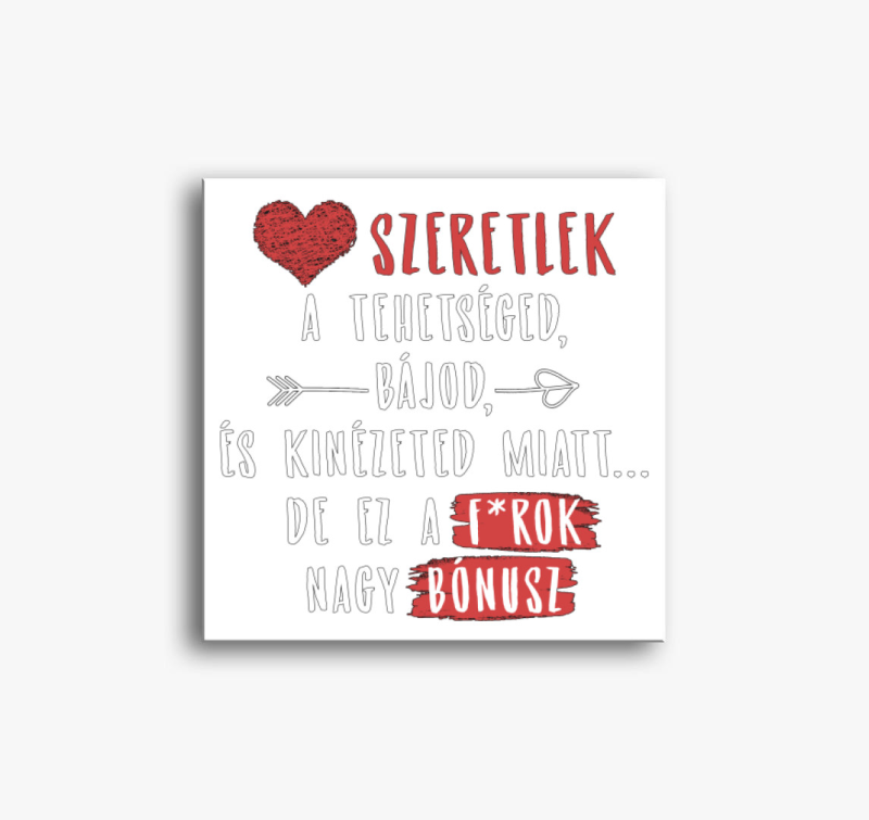 Szeretlek vászonkép férfiaknak