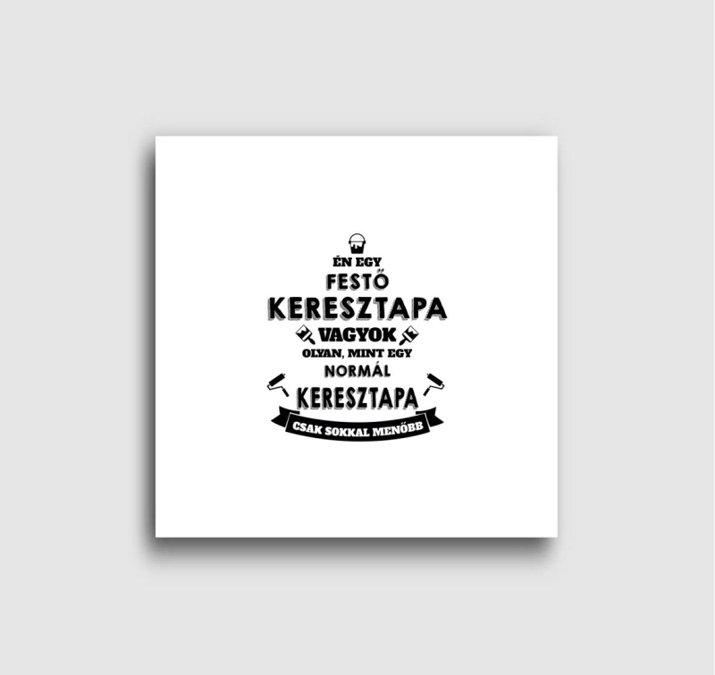 Festő keresztapa vászonkép