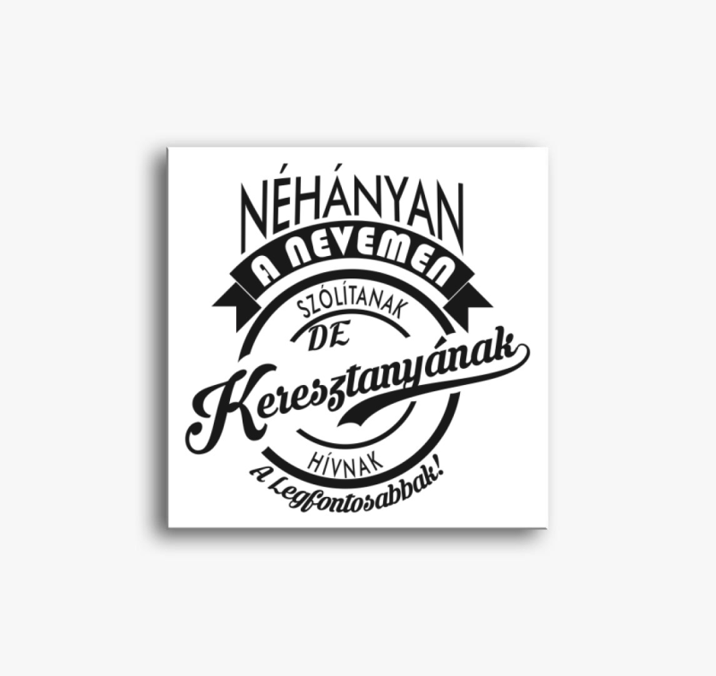 Keresztanyukás vászonkép