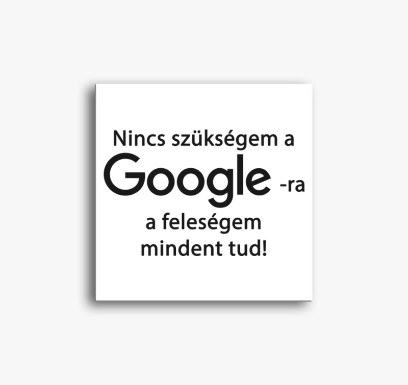 Google vs feleségem vászonkép