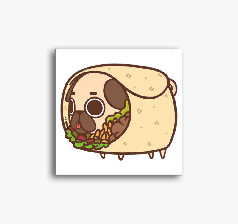 Mopsz burrito vászonkép