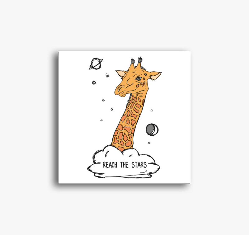 Reach the stars - zsiráfos vászonkép
