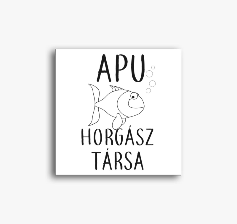 Apu horgász társa-gyerek vászonkép