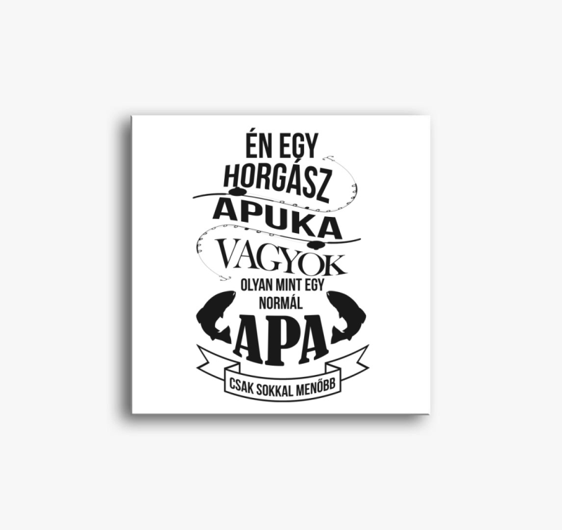 Horgász apuka vászonkép
