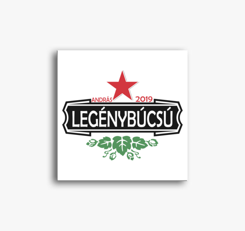 Heineken legénybúcsús vászonkép