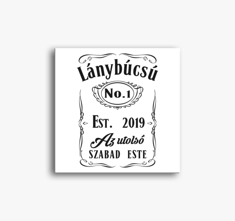 Lánybúcsú Jack Daniels vászonkép