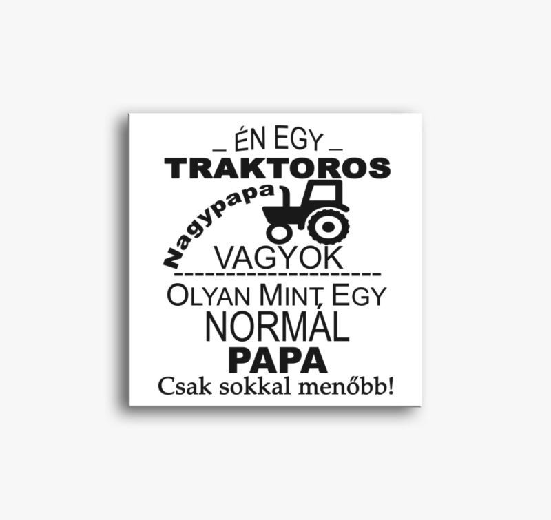 Traktoros papa vászonkép