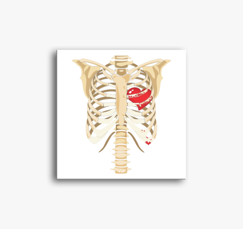 Csontváz vászonkép
