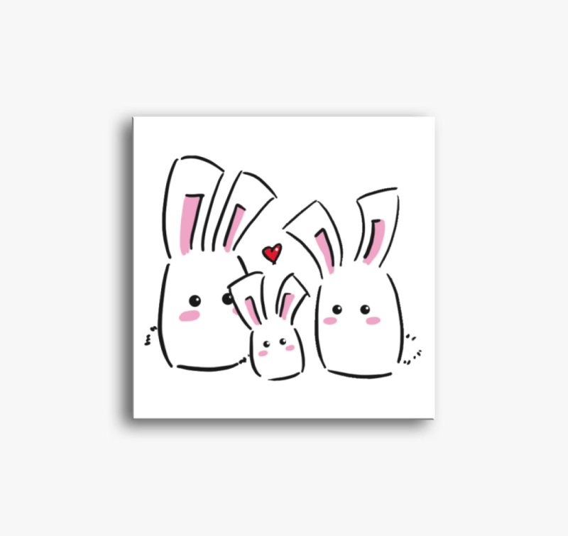 Újabb nyuszis vászonkép