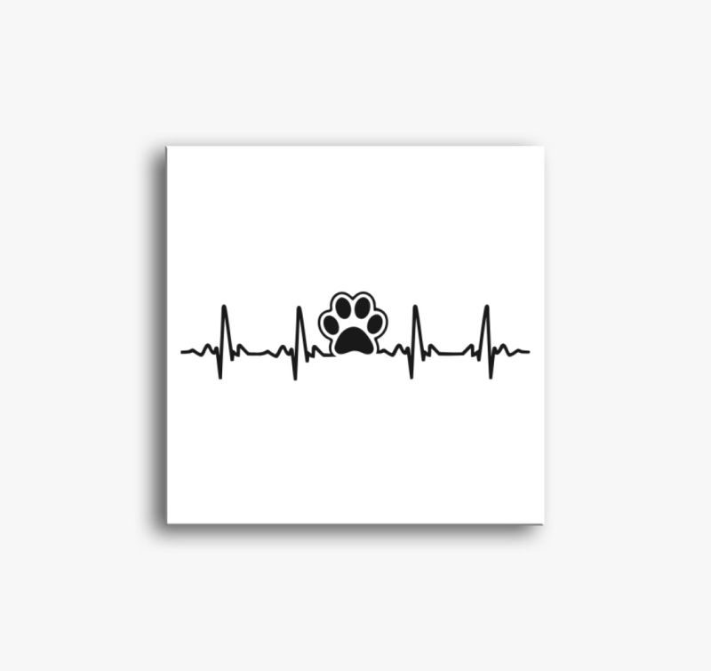 Kutyás EKG vászonkép