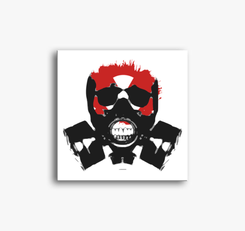 Gasmask vászonkép