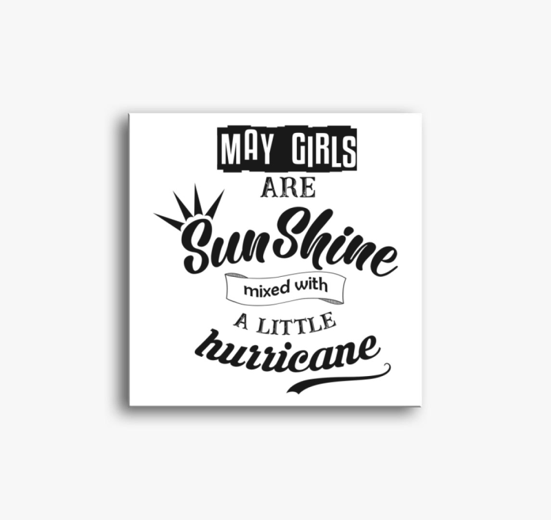 Nyári csajos szülinapi vászonkép választható hónappal