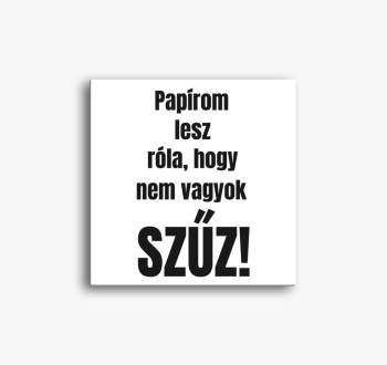 Papírom lesz róla, h...