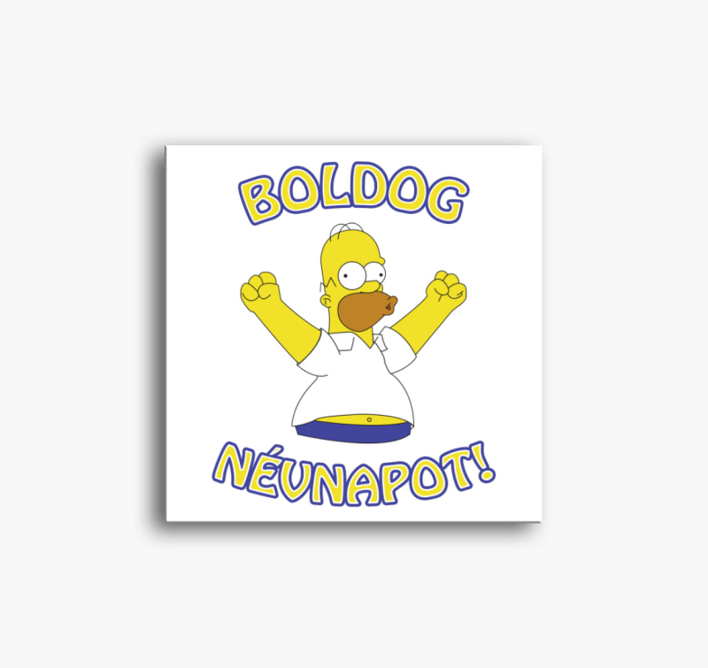 Boldog Névnapot vászonkép Homér módra! 