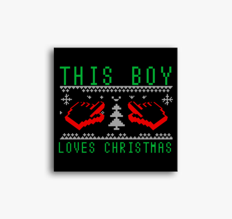 This boy love Christmas vászonkép