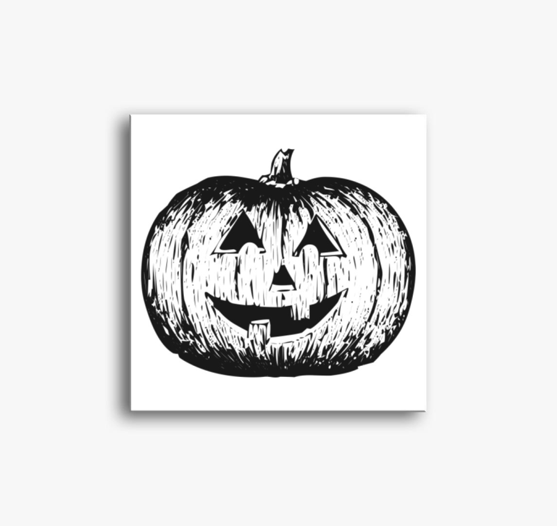 Halloween tökös vászonkép