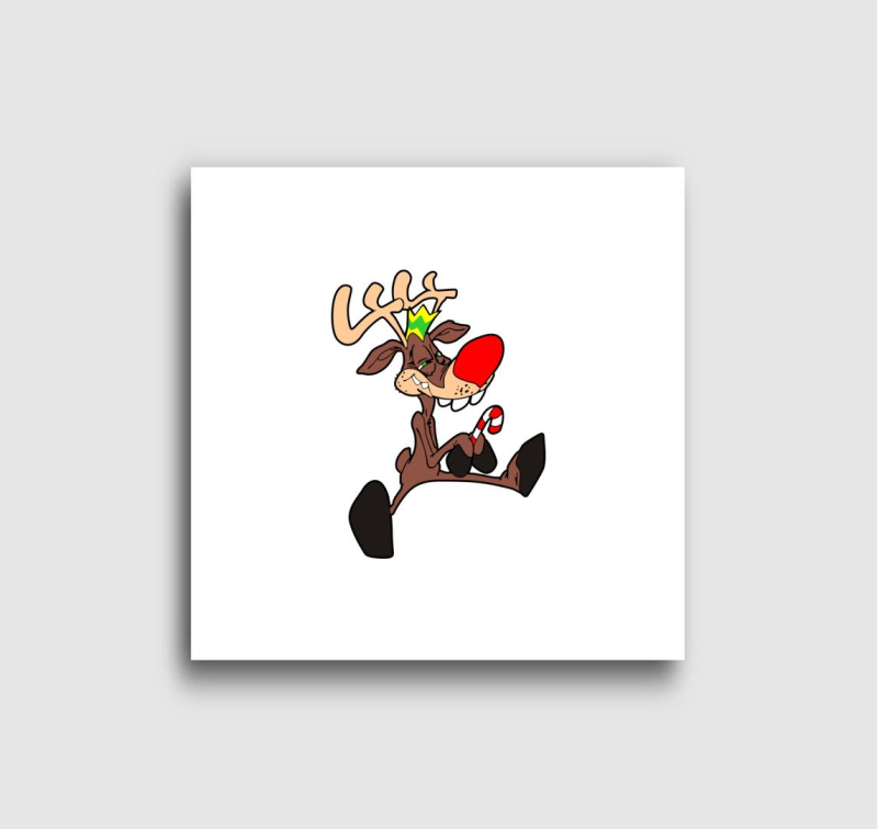 Karácsonyi Rémszarvas vászonkép