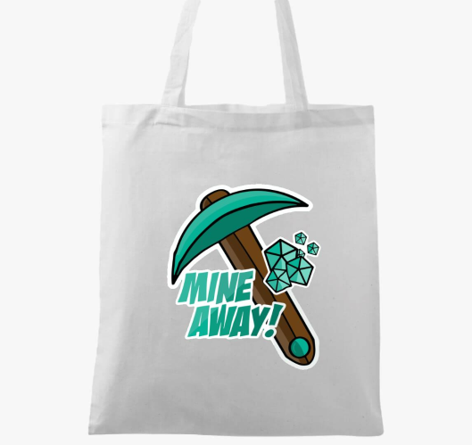 Minecraft mine away vászontásk...