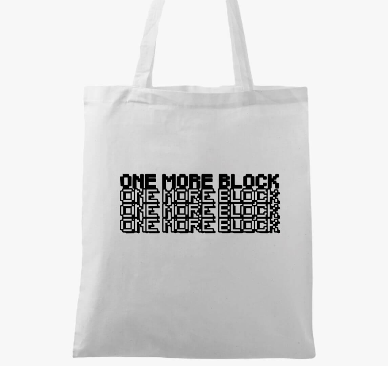 Minecraft one more block vászontáska
