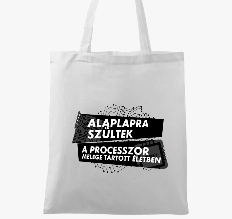 Alaplapra szültek vászontáska