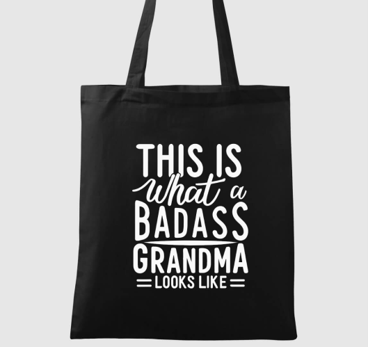 Badass Grandma look vászontásk...