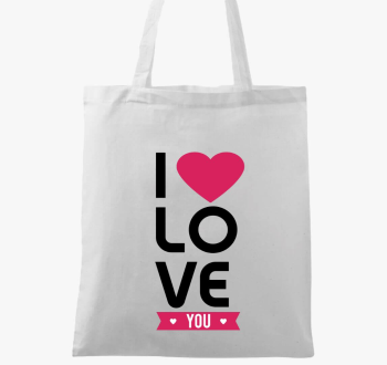 ILoveYou felirat vászontáska