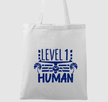 Level 1 Human kék vászontáska