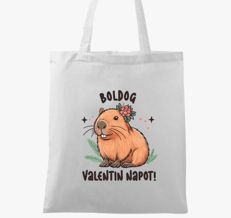 Capybara valentin vászontáska