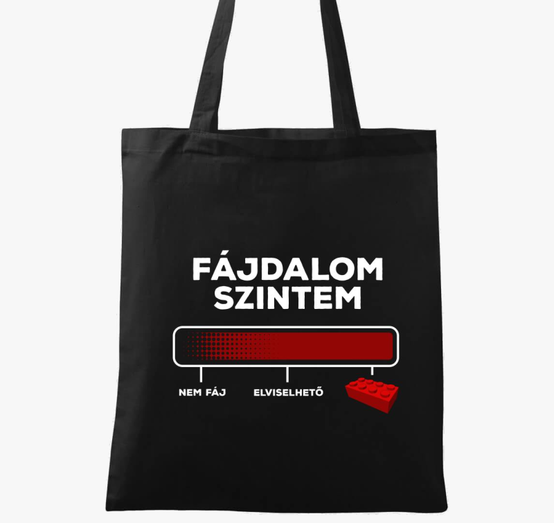 Fájdalom szint vicces vászontáska