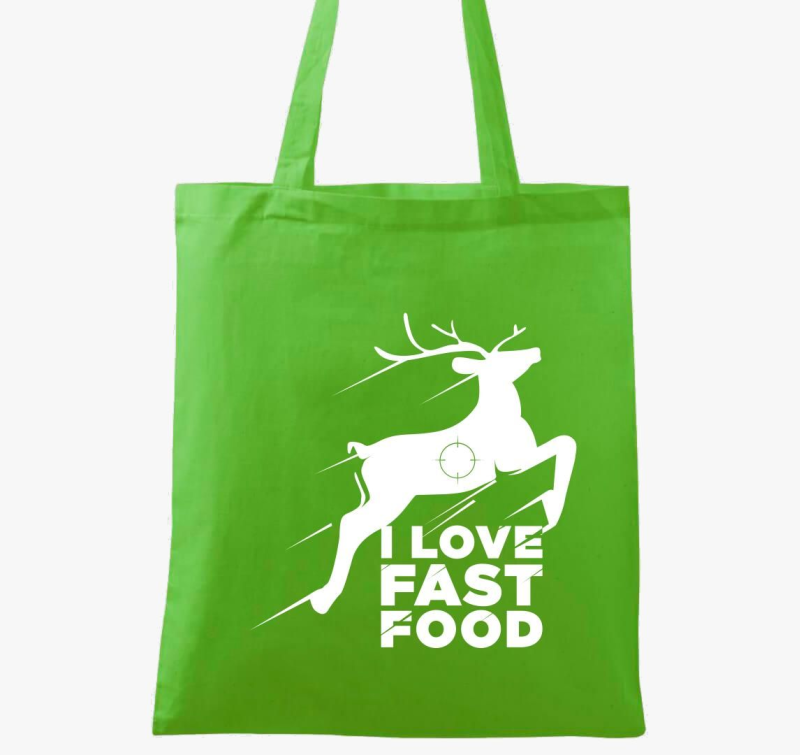 I love fast food szeretem a gyors kaját vicces vászontáska