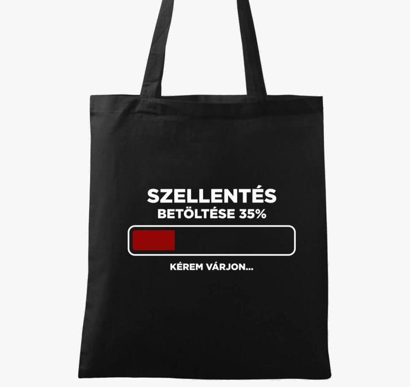 Szellentős Fingós  vicces vászontáska