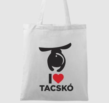 I love Tacskó design divat vászontáska