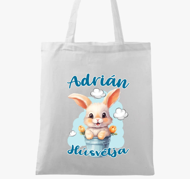 Húsvéti nyuszi vödörben fiús gyerek vászontáska