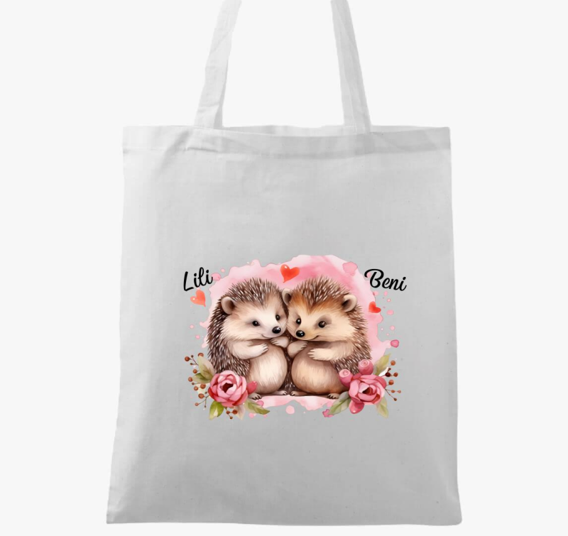 Összebújós szerelmes Sünik vászontáska