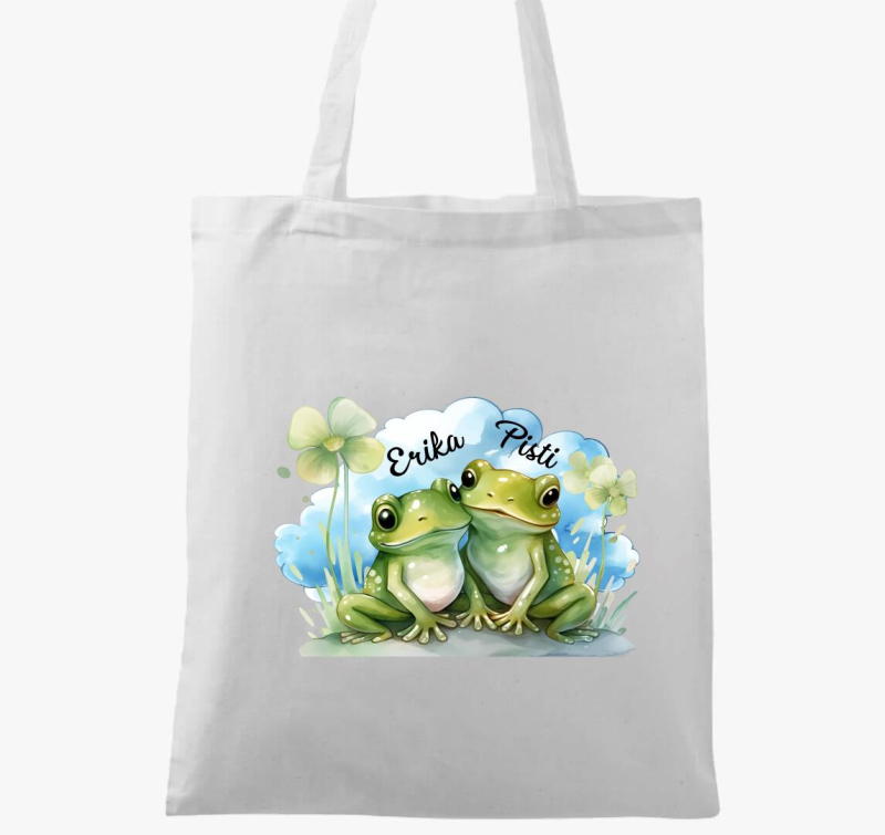 Összebújós szerelmes Békák vászontáska