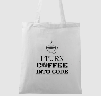 Kóddá alakítom a kávét vászontáska 
