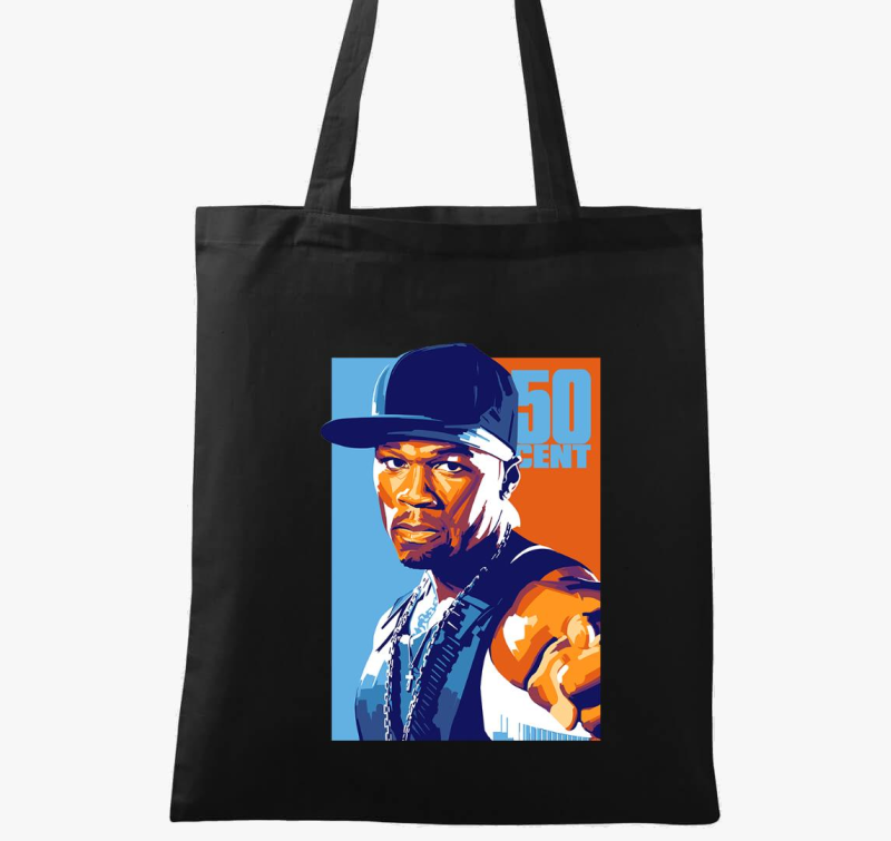 50 Cent  kék-narancssárga vászontáska