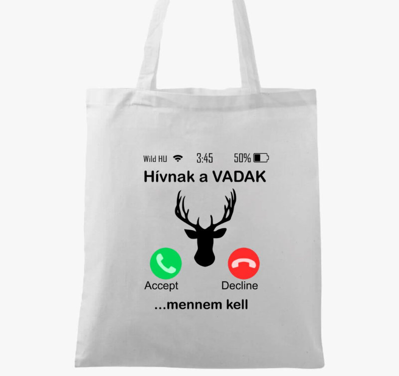 Hívnak a vadak szarvas vászontáska