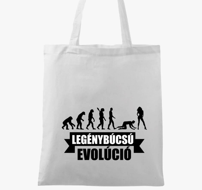 Legénybúcsú evolúció vászontáska