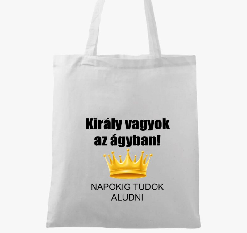 Király vagyok az ágyban! vászontáska