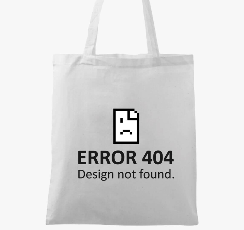 Error 404 Design Not Found vászontáska