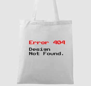 Error 404 Design Not Found pixel vászontáska