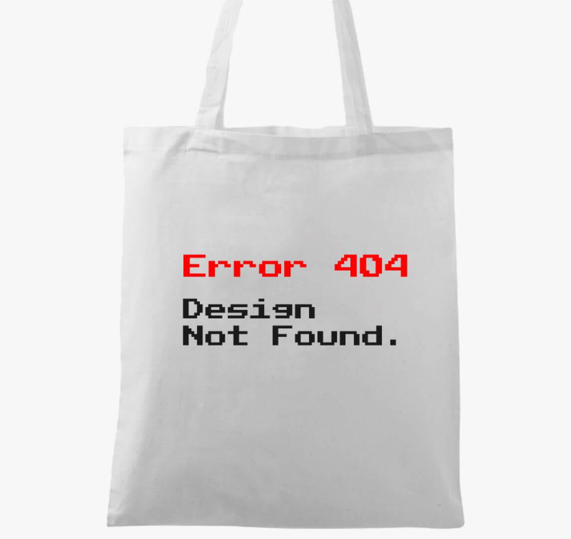 Error 404 Design Not Found pixel vászontáska
