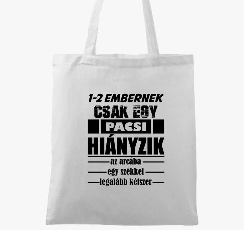 Pacsi az arcba vászontáska
