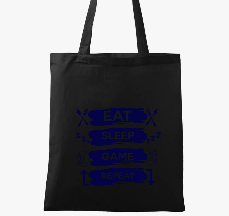 Eat sleep game repeat vászontáska