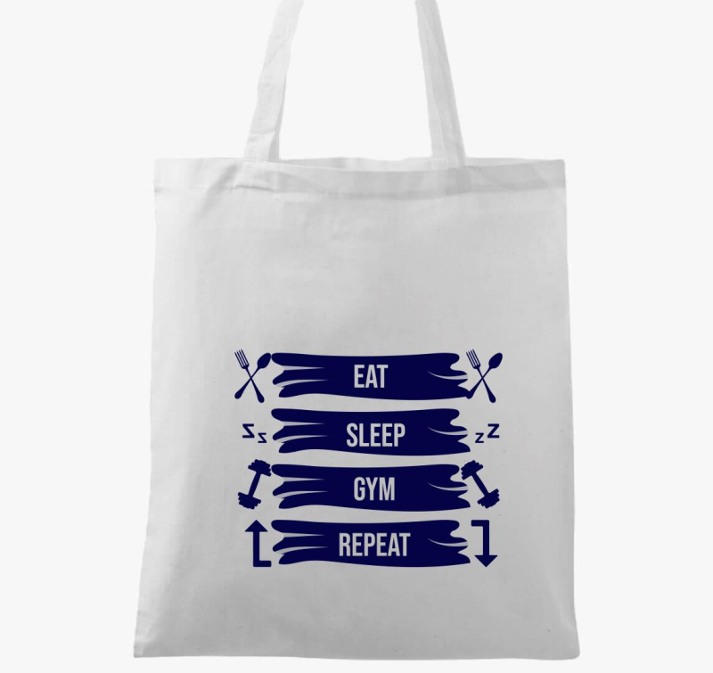 Eat sleep gym repeat vászontáska